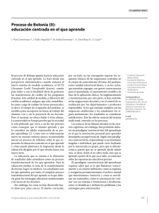 Proceso de Bolonia (II): educación centrada en el que aprende