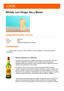 Whisky con Ginger Ale y Menta INGREDIENTES PARA 1 CÓCTEL