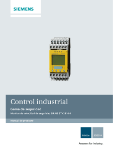 Manual de producto Monitor de velocidad de seguridad SIRIUS