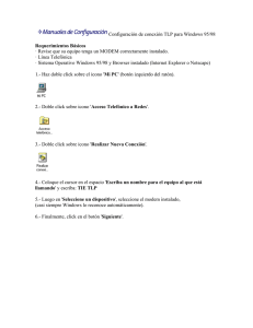 Manual de conexi TLP para Windows 95 y 98