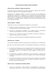 Carta Municipal de Gobierno Abierto