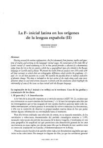 La F- iniciallatina en los origenes de la lengua espafiola (11)