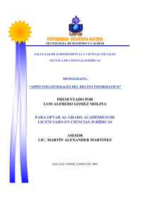 Delito Informatico - Universidad Francisco Gavidia