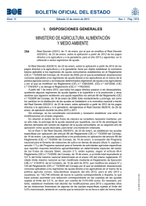 Real Decreto 2/2013 - Ministerio de Agricultura, Alimentación y