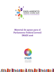 Material de apoyo pra el Parlamento Federal Juvenil INADI 2016