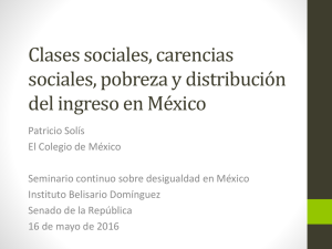 Clases sociales, desprotección social y niveles de vida en México