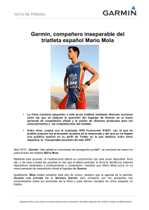 Garmin, compañero inseparable del triatleta español Mario Mola