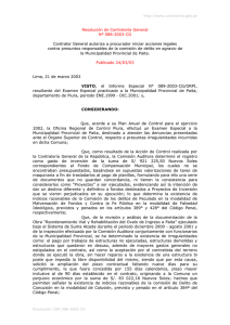 Resolución de Contraloría General Nº 088-2003