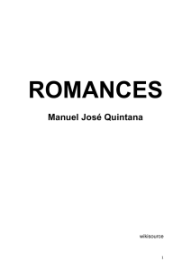 Quintana, Manuel Jose, ROMANCES