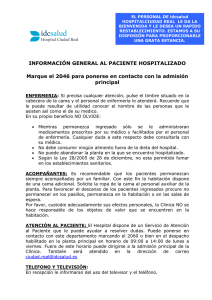 Información general para el paciente hospitalizado38 KB
