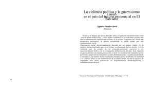 La violencia política y la guerra como causas en el país del trauma