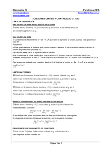Matemática IV Funciones-26/G FUNCIONES LIMITES Y