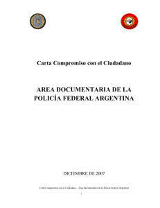 AREA DOCUMENTARIA DE LA POLICÍA FEDERAL ARGENTINA