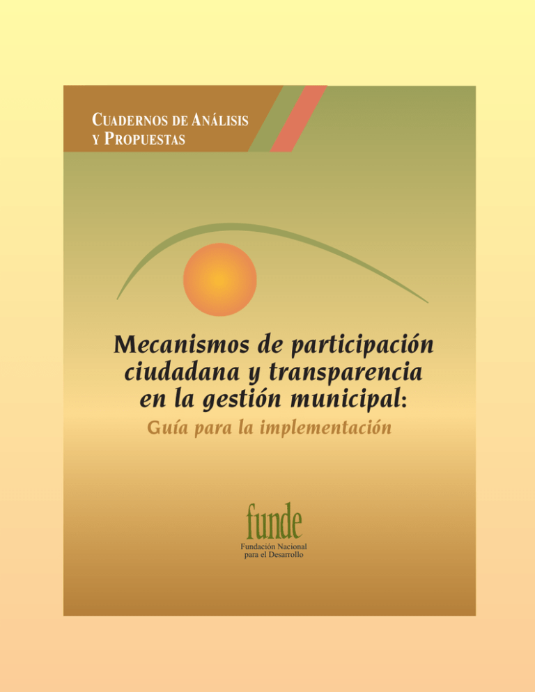 Mecanismos De Participación Ciudadana Y Transparencia En La