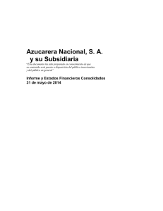 Azucarera Nacional, SA y su Subsidiaria