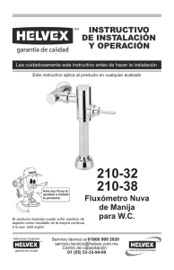 210-38 Fluxómetro Nuva de Manija para WC INSTRUCTIVO DE