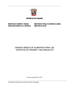 Informe de la Canasta Básica - Ministerio de Economía y Finanzas