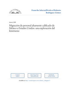 MigraciÃ³n de personal altamente calificado de MÃ©xico a Estados