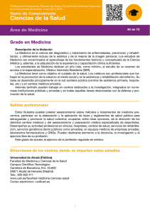 Área de Medicina - Espacio Madrileño de Enseñanza Superior