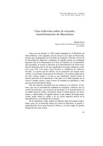 Una reflexión sobre la reciente transformación de Barcelona