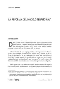 La reforma del modelo territorial