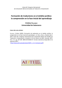 Formación de traductores en el ámbito jurídico: la