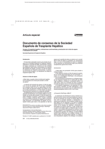 Documento de consenso de la Sociedad Española de Trasplante