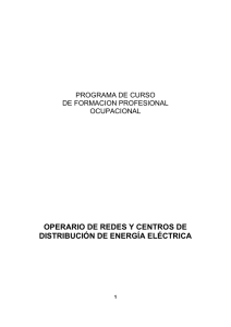 OPERARIO DE REDES Y CENTROS DE DISTRIBUCIÓN DE