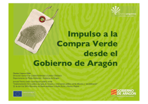 Impulso a la Compra Verde desde el Gobierno de Aragón