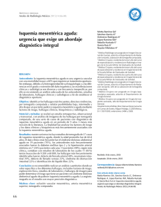 Isquemia mesentérica aguda: urgencia que exige