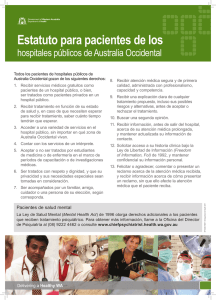 Public Patient Hospital Charter - Spanish
