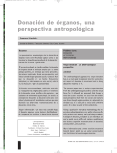 Donación de órganos, una perspectiva antropológica