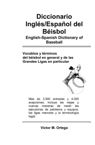 Diccionario Inglés/Español del Béisbol