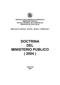 Doctrina del Ministerio Público del año 2004