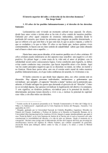 El interés superior del niño y el derecho de los derechos humanos