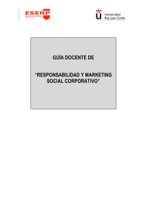 Responsabilidad y Marketing Social Corporativo