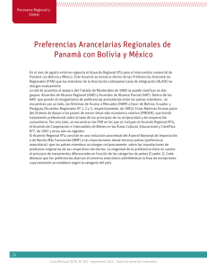 Preferencias Arancelarias Regionales de Panamá con Bolivia y