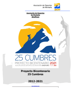 Proyecto Bicentenario 25 Cumbres 2012-2021