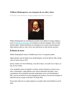 William Shakespeare, un resumen de su vida y obra