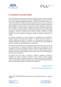 el aluminio en nuestro cuerpo - Asociación Española del Aluminio