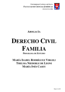 derecho civil familia - Universidad Cat&oacute;lica de Salta