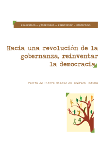 Hacia una revolución de la gobernanza, reinventar la democracia