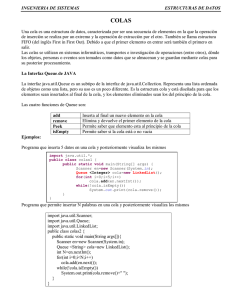 Apuntes interfaz Queue