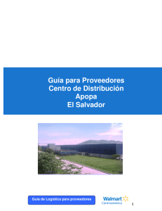 Guía para Proveedores Centro de Distribución Apopa El Salvador