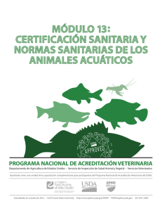 certificación sanitaria y normas sanitarias de los animales acuáticos