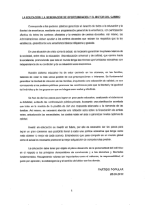 efectiva de todos los sectores afectados y la creaciÓn de centros