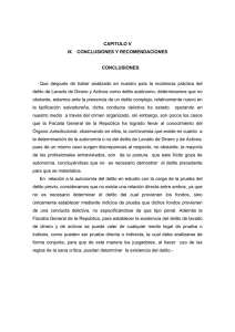 CAPITULO V IX CONCLUSIONES Y RECOMENDACIONES