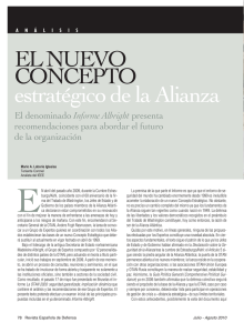 EL NUEVO CONCEPTO estratégico de la Alianza