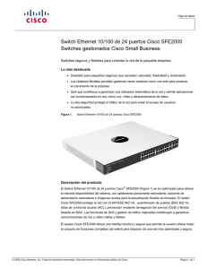 Cisco SFE2000 24-Port 10/100 Ethernet Switch (Spanish)