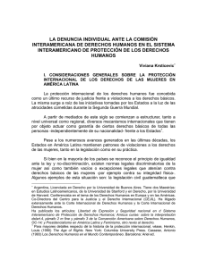 la denuncia individual ante la comisión interamericana de derechos